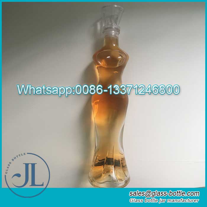 310ml sexy women shaped wine glass bottle supplier