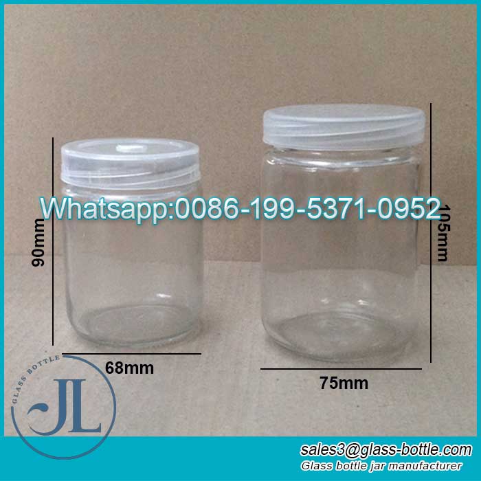 350ml glass jar with clear autoclavable lid supplier