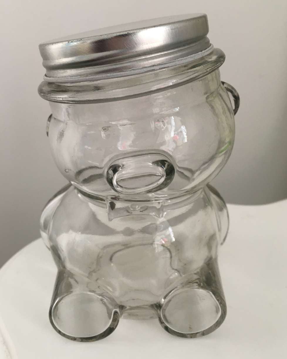 300ml high quality bear shape glass honey jar with screw cap