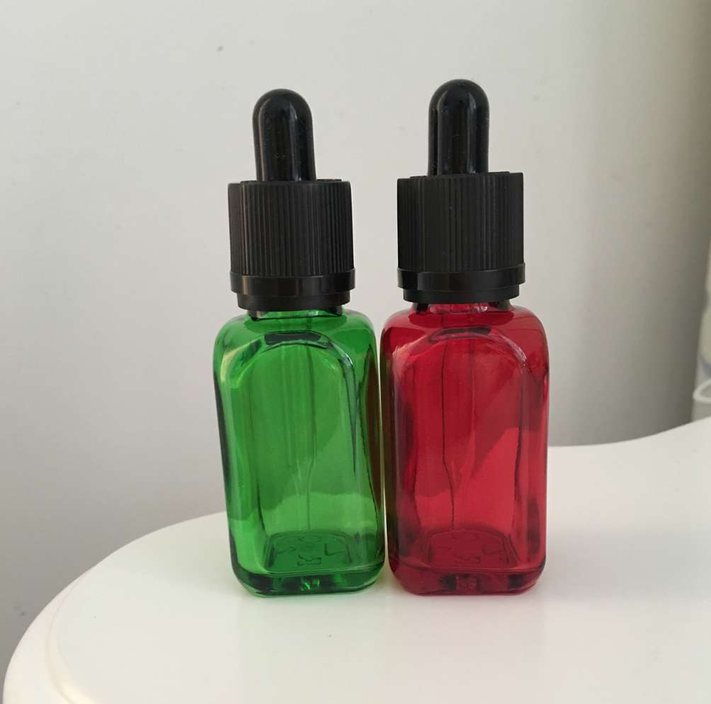 30ml green dropper essential oil bottle with child-proof cap