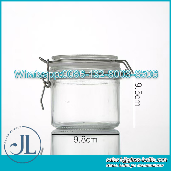 200ml 350ml airtight clip glass jar