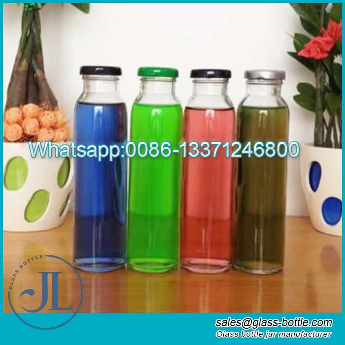 Vintage Glass Drink Bottles with Lids for storing Juices, Milk, Beverages