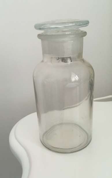 Apothecary glass jar