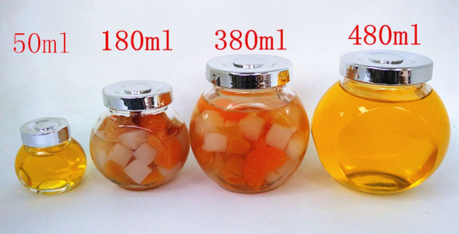 50ml 180ml 380ml platode glass honey jar