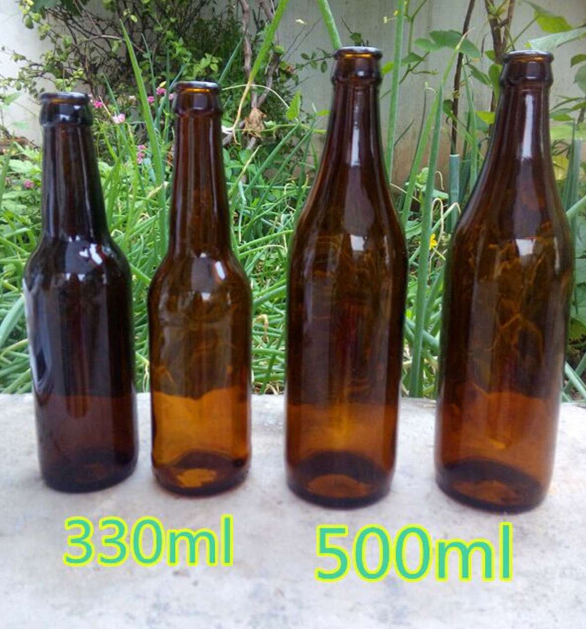 330ml amber beer glass bottle