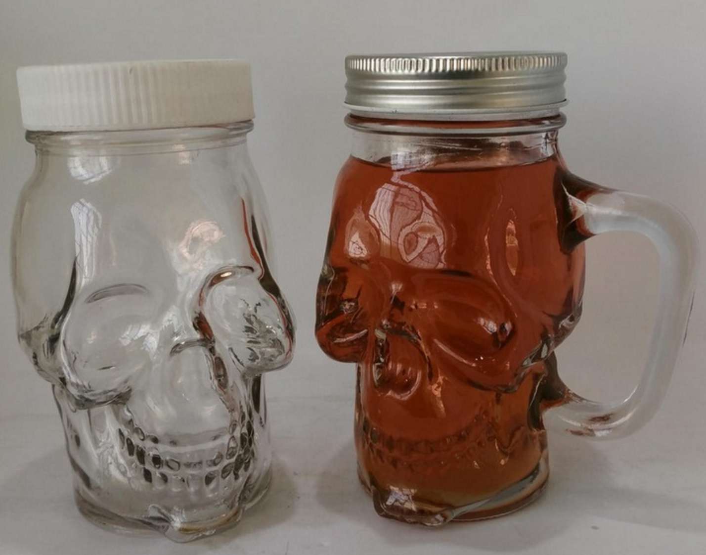 16oz 450ml skull glass mason jar bulk