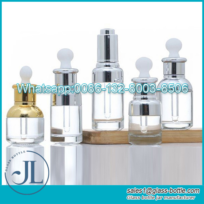 Glass Cosmetic Serum Dropper Bottles Manufacturer