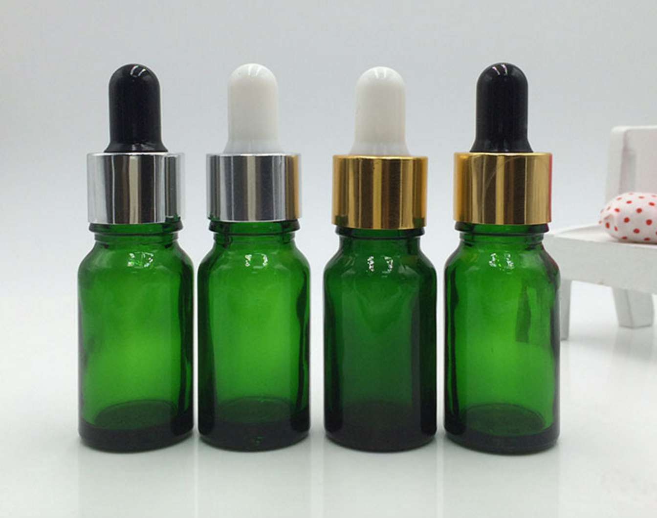 10ml essential oil green glass e liquid bottle  with 