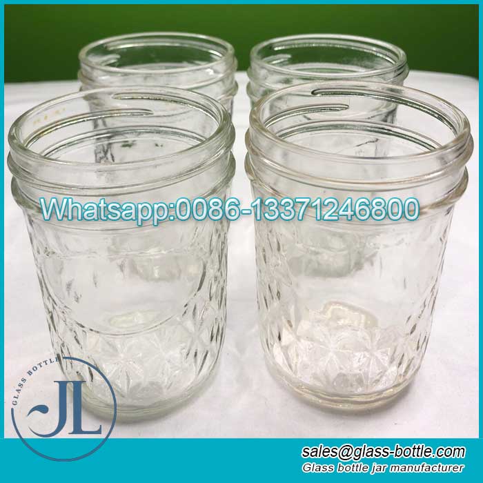 Regular Mouth Quilted Crystal Jelly Canning Jars Supplier