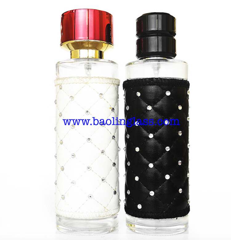 100ml Fashion round cylinder luxury perfume glass bottle