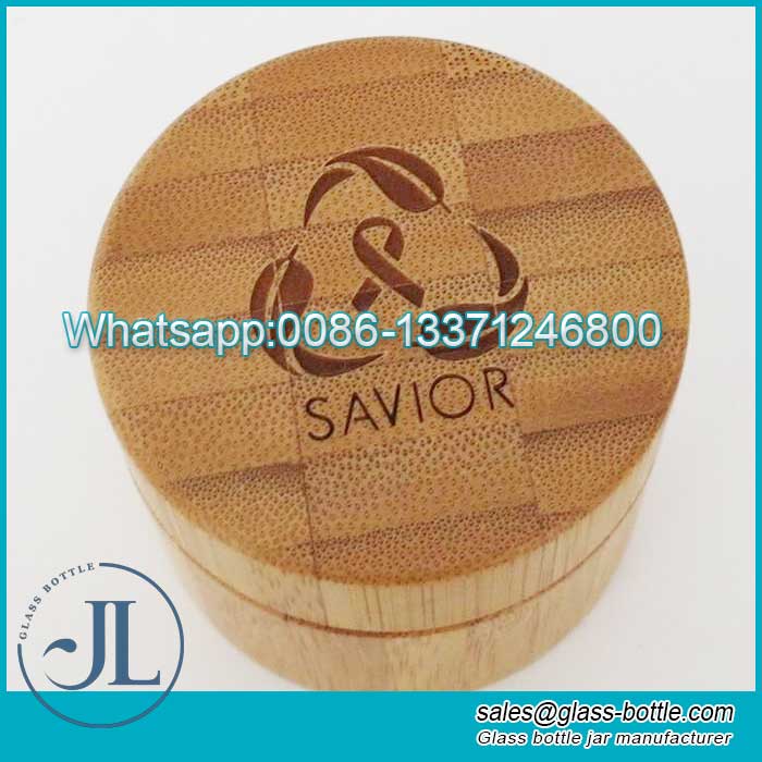 Bamboo cosmetic cream jars bamboo wooden bottle