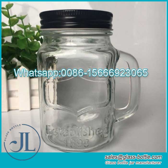 Personalized 16oz Engraved Glass Mason Jar Mug with Lid