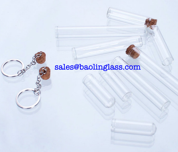 Cute Glass Bottle Keyring