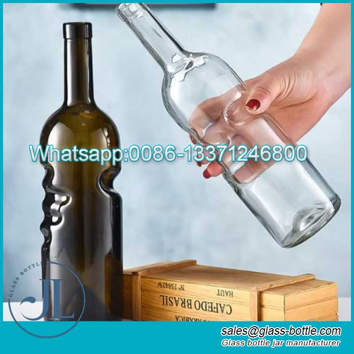 750ml Angel Hand Creative Red Wine Glass Bottle Supplier