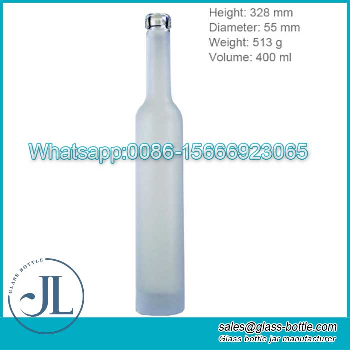 375ml 400ml straight tall and thin glass bottle for ice wine