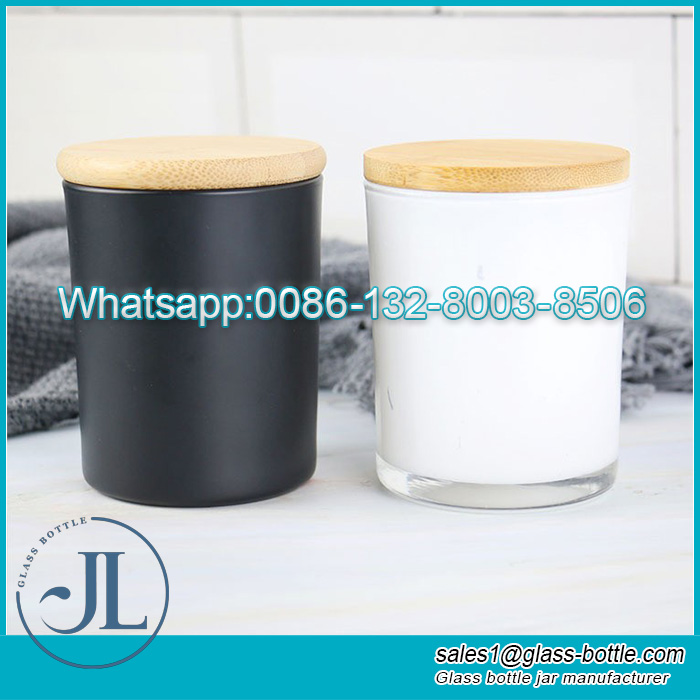 450ml candle jar with bamboo/wood lid