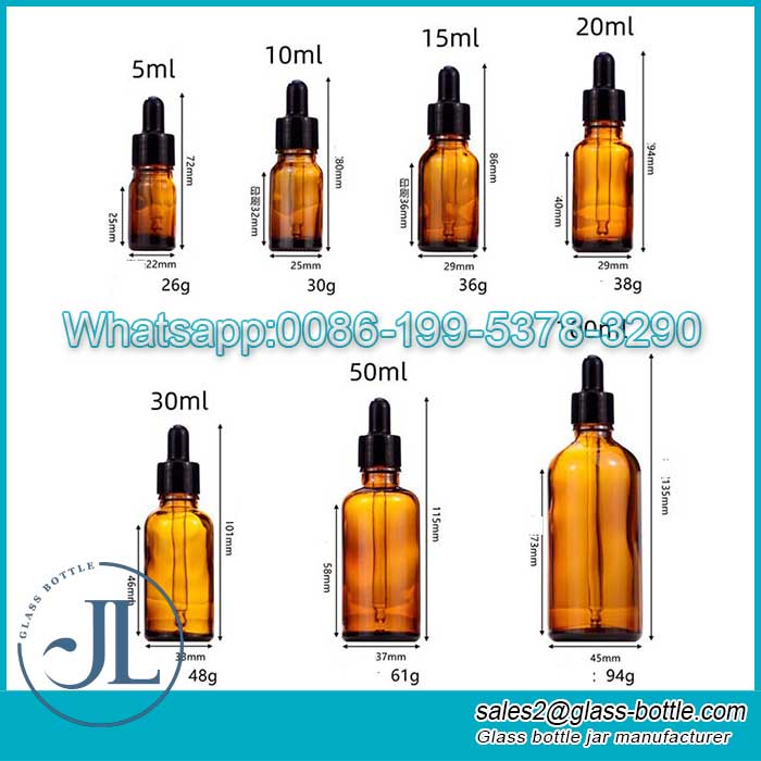 Wholesale 100ml amber glass essential oil bottle with plastic dropper