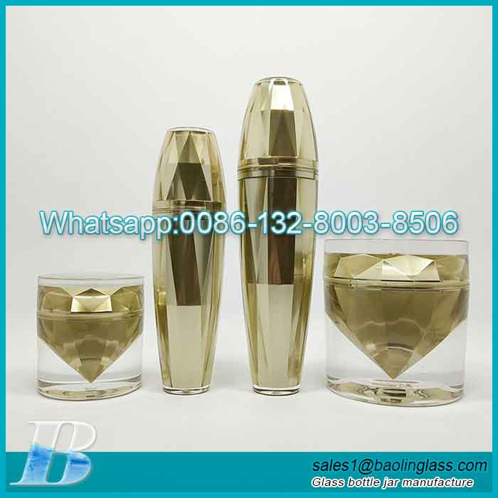 Empty Upscale Acrylic Cosmetic Cream Jar Bottle Storage Container