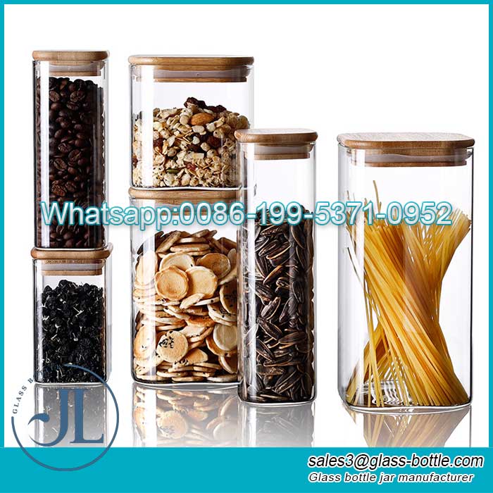 Glass Jar with Bamboo Lid wholesale