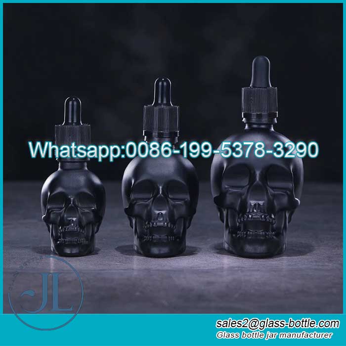 Wholesale 5ml-100ml Eco friendly colorful skull essence oil & Smoke oil bottle dropper