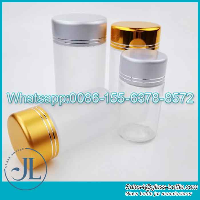 75ml 100ml 150ml 200ml Wide Mouth Capsule/Pill Frosted Glass Jar