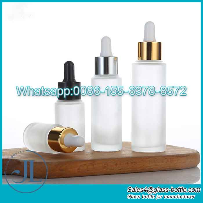 Travel Friendly Glass Bottle with Dropper for Cosmetic Packaging Wholesale