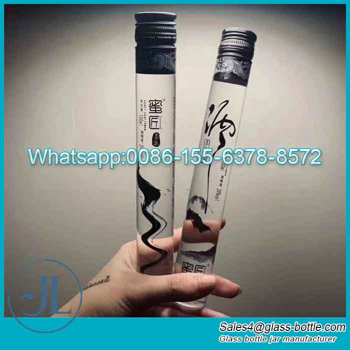 100ml High Borosilicate Glass Tube Wine Bottle Custom Factory