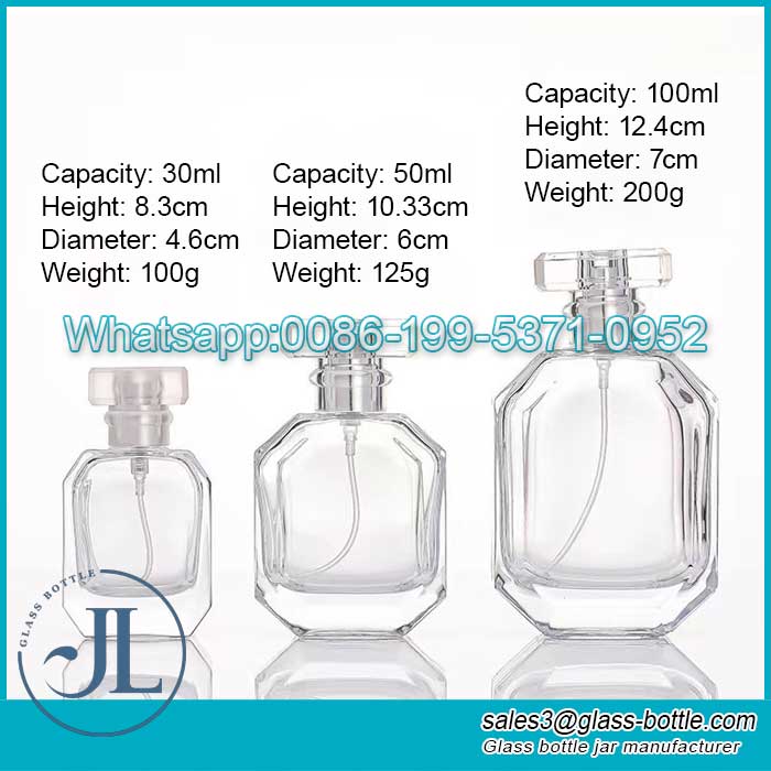 30ml 50ml 100ml Wholesale Perfume Glass Bottle with Bayonet Dispensing