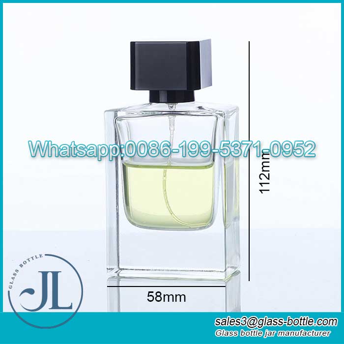 50ml square bayonet glass perfume bottle wholesale