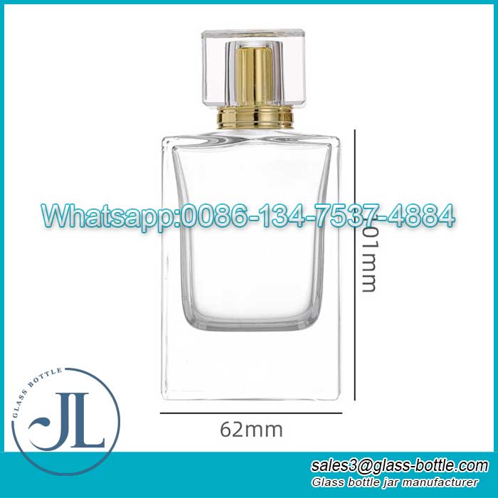 Crimp Thickened Bottom 50ml Glass Perfume Bottle for Men and Women