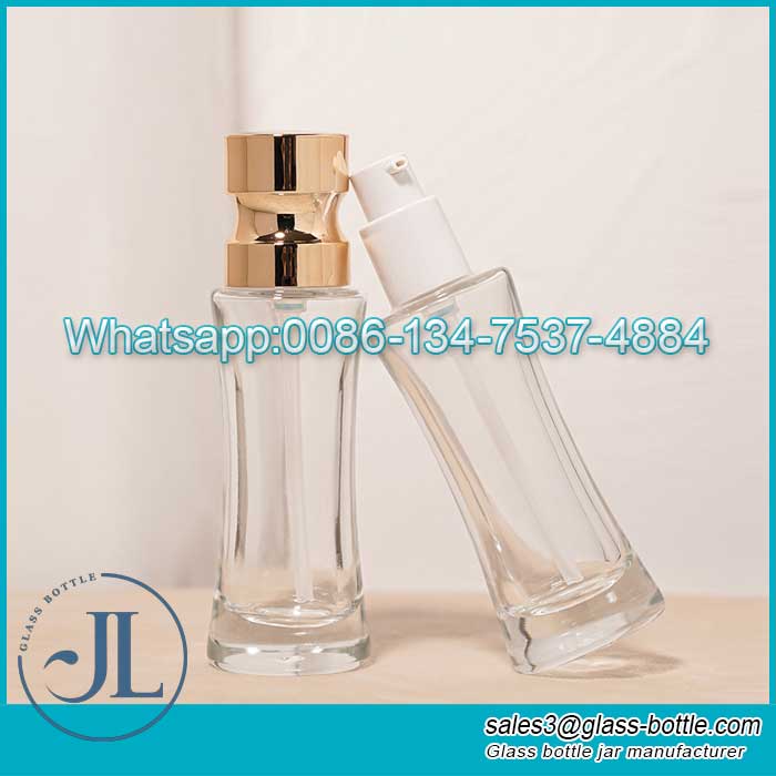 New Small Waist 30ml Glass Cosmetic Lotion Bottle