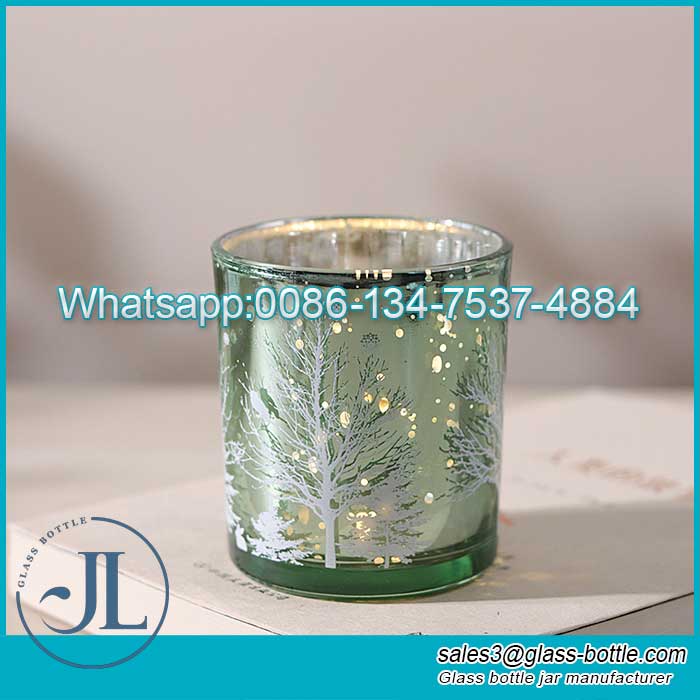 Inside Electroplate Glass Candle Jar