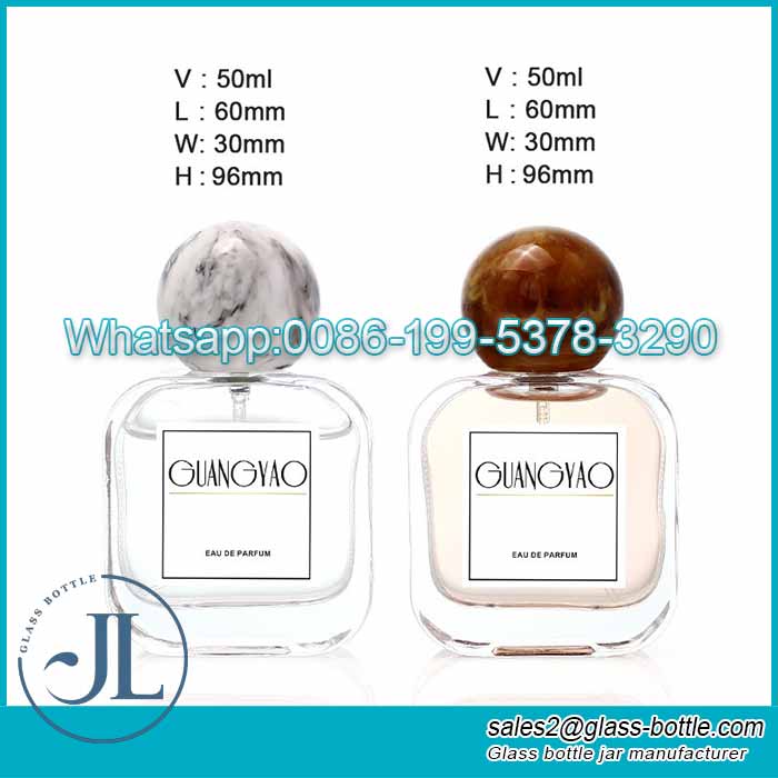 50ml Glass perfume bottle with ball lid supplier