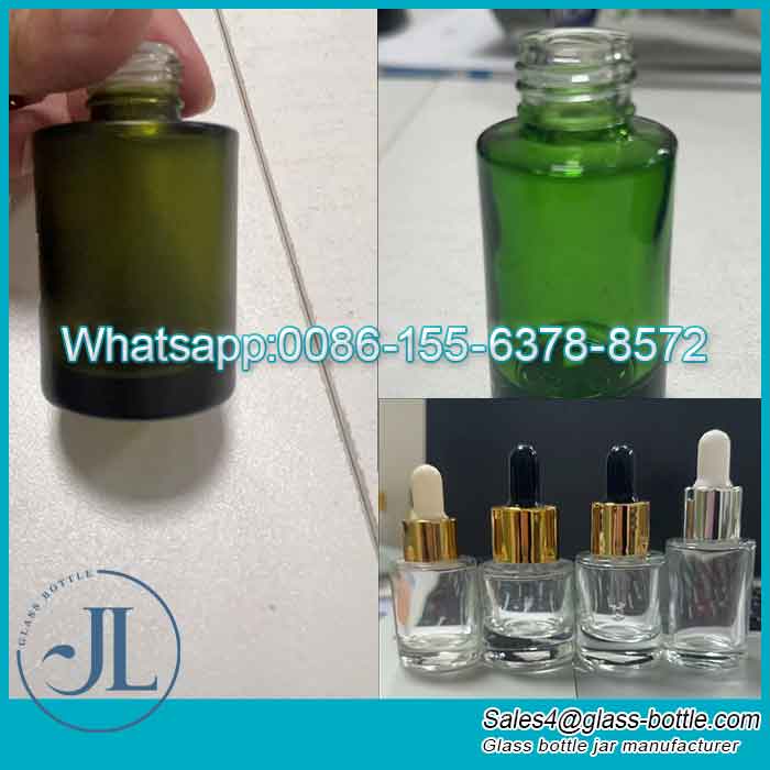 Custom Colored 15ml Cylindrical Glass Dropper Bottle Manufacturer