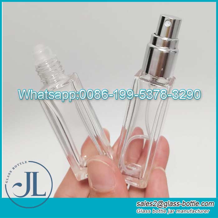 6ml 10ml Rectangle roller & spray perfume bottle manufacturer