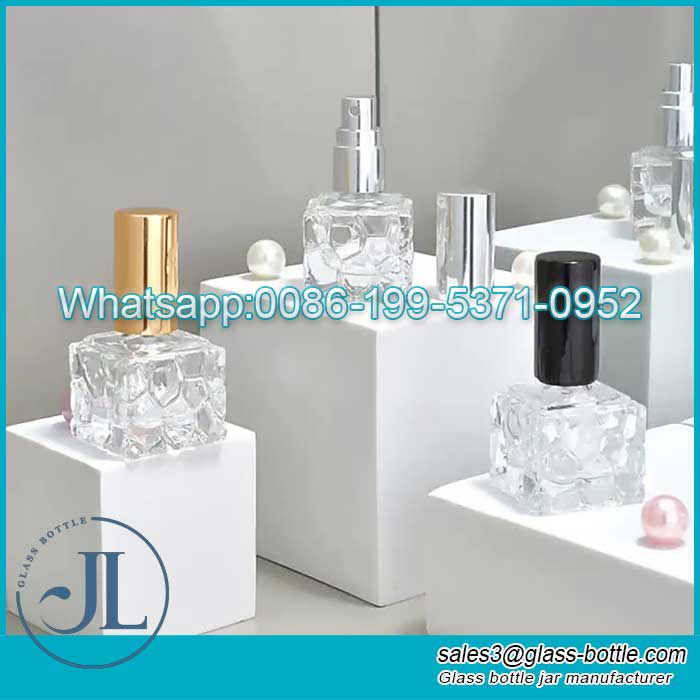 Water Cube Shape Refillable 10ML Mini Perfume Spray Bottle wholesale