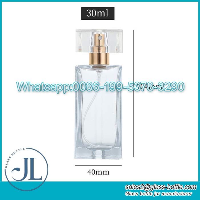 Wholesale 30ml Rectangle glass perfume bottle supplier