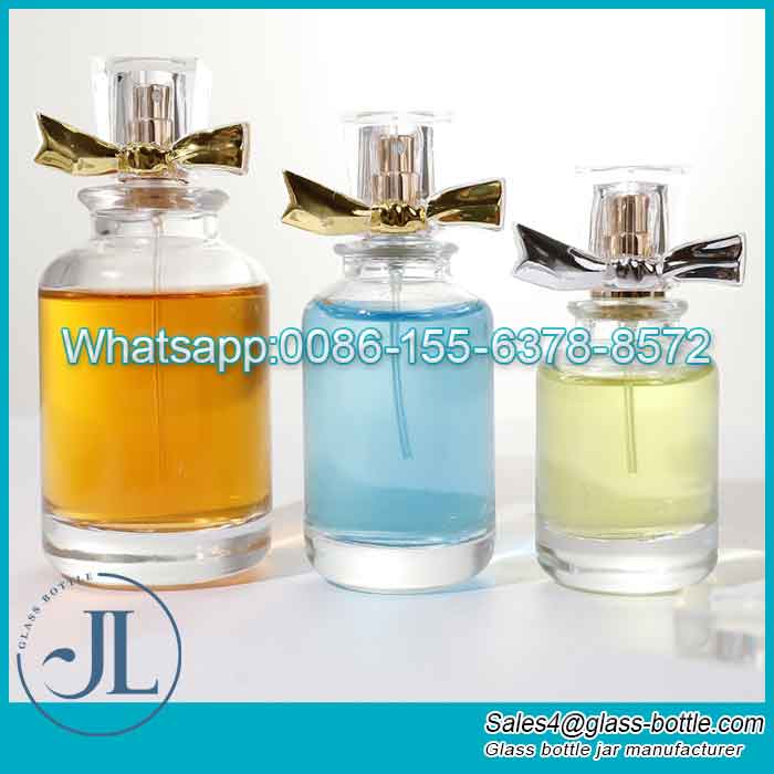 30ml 50ml 100ml Glass Golden Bow Tie Perfume Bottle Wholesale