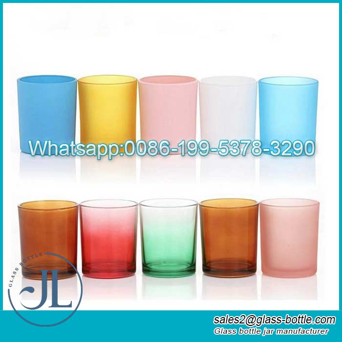 Wholesale 10oz colored glass candle holder supplier