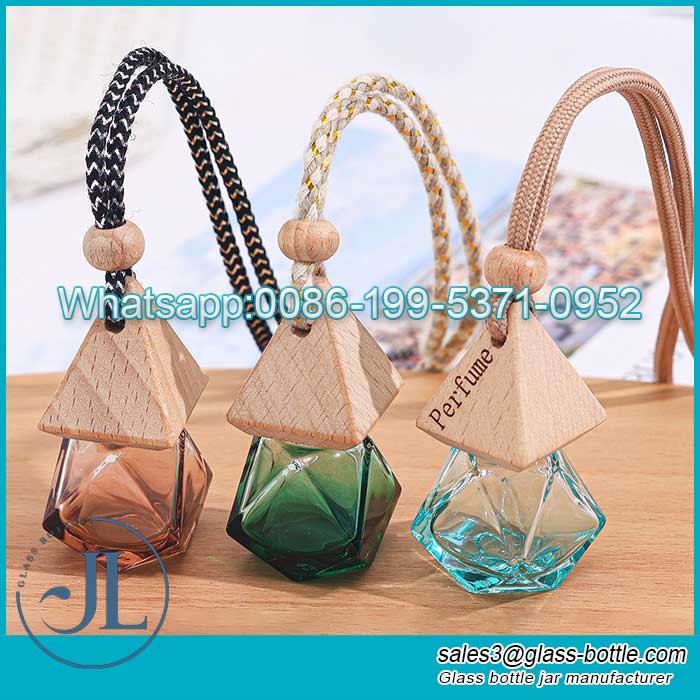 Pyramid Lid Diamond Empty Diffuser Car Perfume Bottles supplier