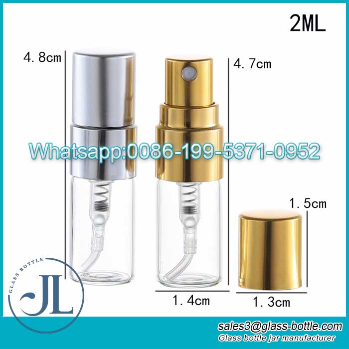 Wholesale Mini Travel Glass Perfume Spray Bottle 2ml